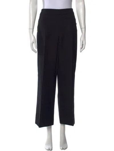 Pre-owned Chanel Vintage Wide Leg Pants In Black