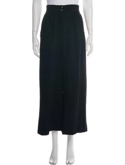 Pre-owned Chanel Vintage Wide Leg Pants In Black