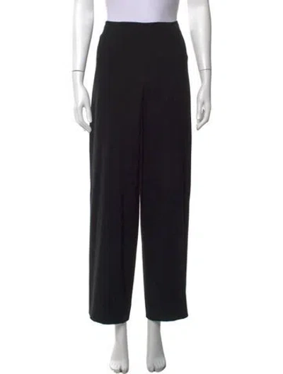 Pre-owned Chanel Vintage Wide Leg Pants In Black