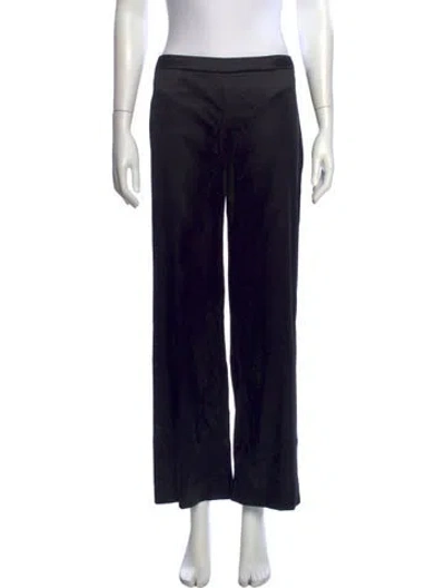 Pre-owned Chanel Vintage Wide Leg Pants In Black