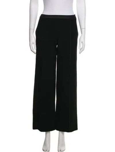 Pre-owned Chanel Vintage Wide Leg Pants In Black