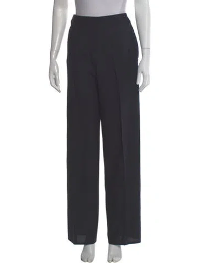 Pre-owned Chanel Vintage Wide Leg Pants In Blue