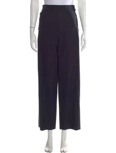 Pre-owned Chanel Vintage Wide Leg Pants In Blue
