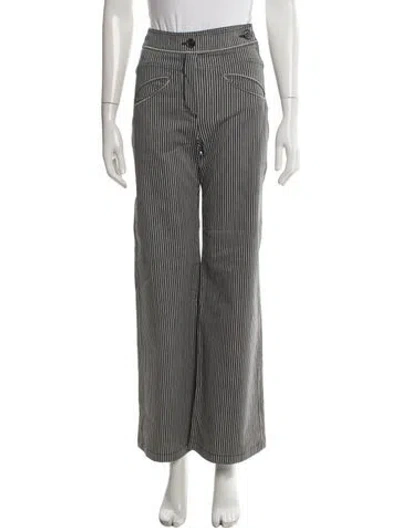 Pre-owned Chanel Vintage Wide Leg Pants In Blue