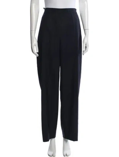 Pre-owned Chanel Vintage Wide Leg Pants In Blue