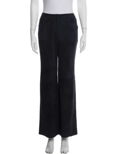 Pre-owned Chanel Vintage Wide Leg Pants In Blue