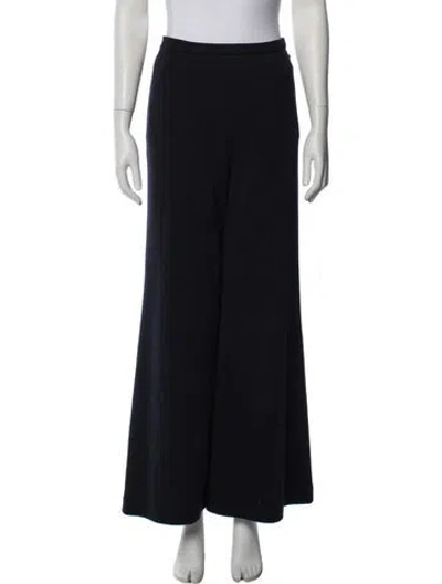 Pre-owned Chanel Vintage Wide Leg Pants In Blue