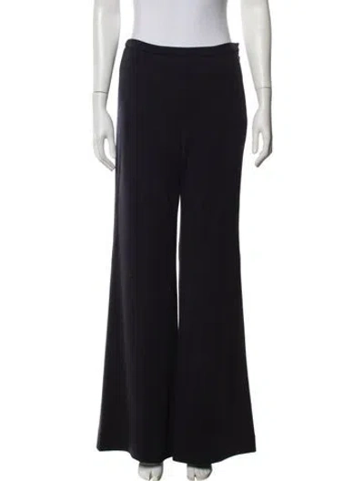Pre-owned Chanel Vintage Wide Leg Pants In Blue