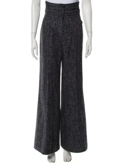 Pre-owned Chanel Vintage Wide Leg Pants In Blue