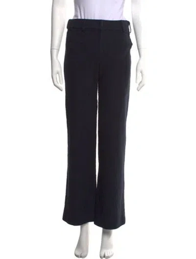 Pre-owned Chanel Vintage Wide Leg Pants In Blue