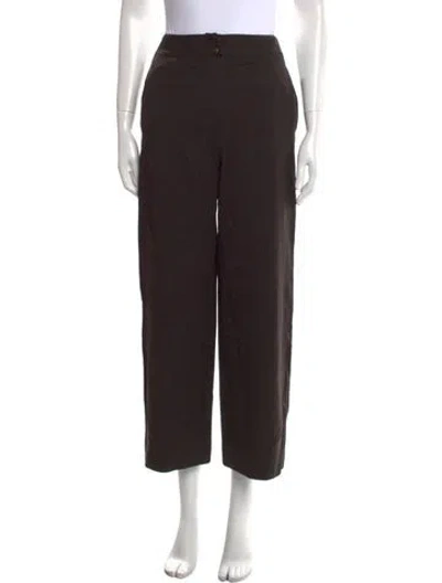 Pre-owned Chanel Vintage Wide Leg Pants In Brown