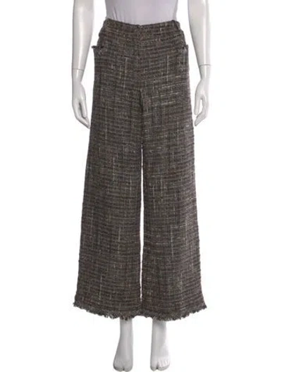 Pre-owned Chanel Vintage Wide Leg Pants In Brown