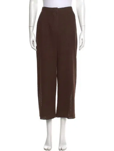 Pre-owned Chanel Vintage Wide Leg Pants In Brown