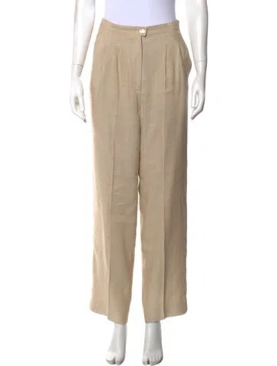Pre-owned Chanel Vintage Wide Leg Pants In Brown