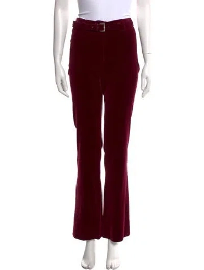 Pre-owned Chanel Vintage Wide Leg Pants In Burgundy