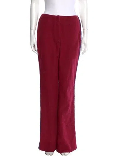 Pre-owned Chanel Vintage Wide Leg Pants In Burgundy