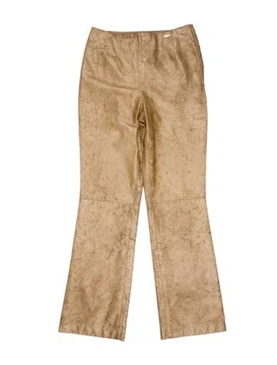 Pre-owned Chanel Vintage Wide Leg Pants In Gold