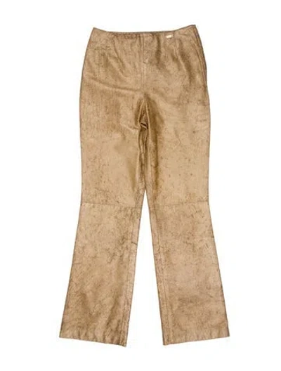Pre-owned Chanel Vintage Wide Leg Pants In Gold