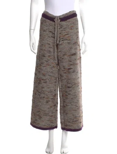 Pre-owned Chanel Vintage Wide Leg Pants In Gray