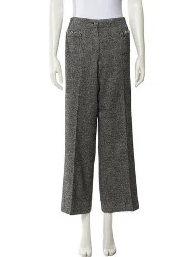 Pre-owned Chanel Vintage Wide Leg Pants In Gray