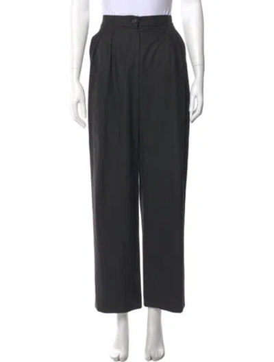 Pre-owned Chanel Vintage Wide Leg Pants In Gray