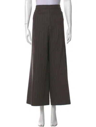 Pre-owned Chanel Vintage Wide Leg Pants In Gray