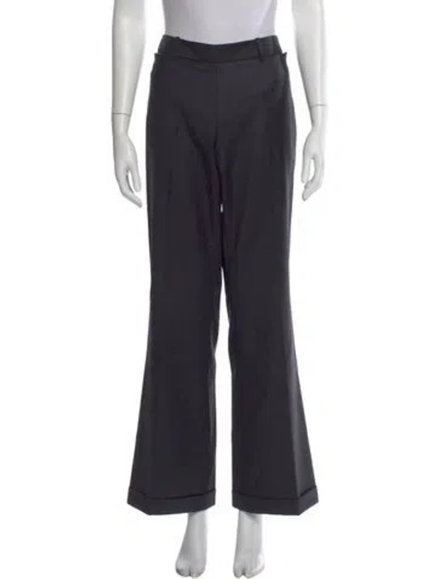 Pre-owned Chanel Vintage Wide Leg Pants In Gray