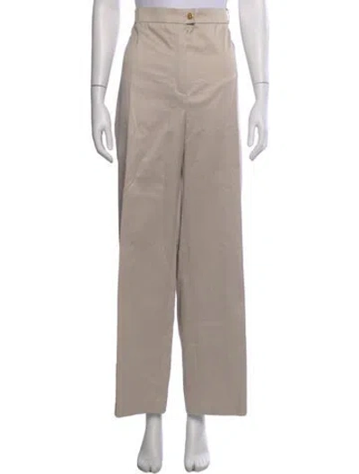 Pre-owned Chanel Vintage Wide Leg Pants In Gray