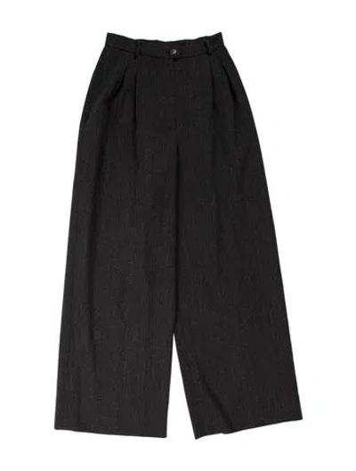 Pre-owned Chanel Vintage Wide Leg Pants In Grey