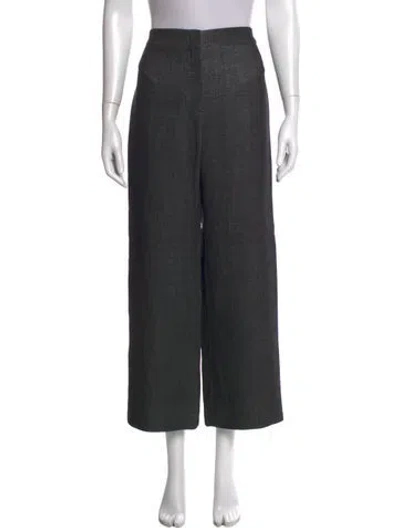 Pre-owned Chanel Vintage Wide Leg Pants In Grey