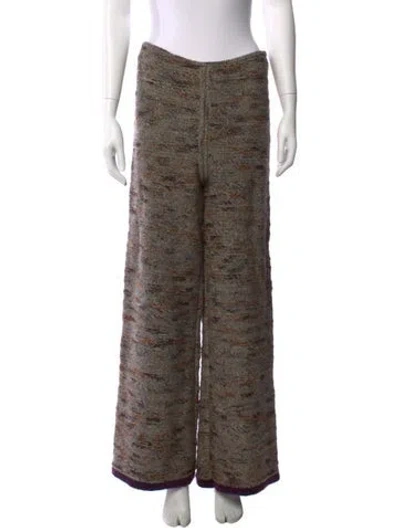 Pre-owned Chanel Vintage Wide Leg Pants In Grey
