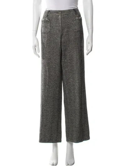 Pre-owned Chanel Vintage Wide Leg Pants In Multi