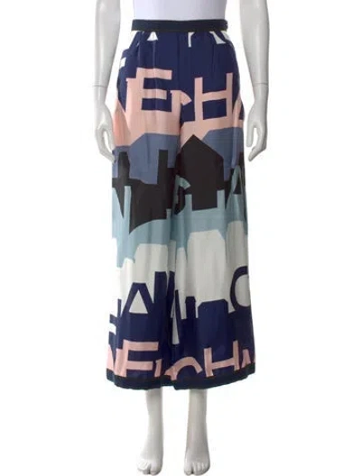 Pre-owned Chanel Vintage Wide Leg Pants In Multi