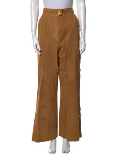 Pre-owned Chanel Vintage Wide Leg Pants In Neutral