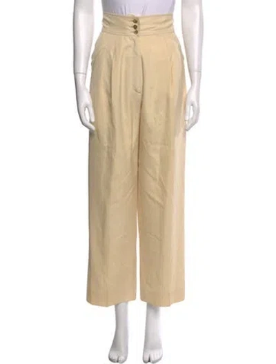 Pre-owned Chanel Vintage Wide Leg Pants In Neutral