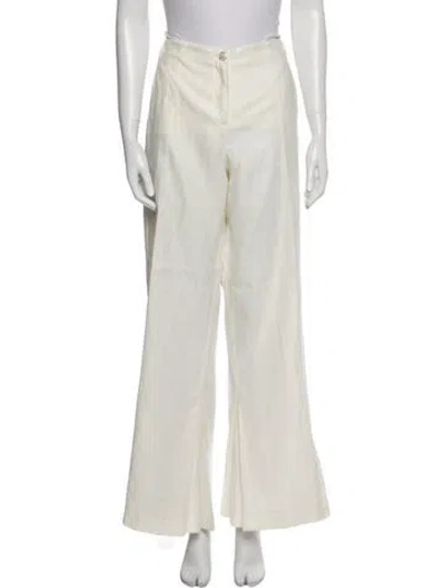 Pre-owned Chanel Vintage Wide Leg Pants In Neutral
