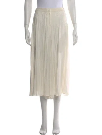 Pre-owned Chanel Vintage Wide Leg Pants In Neutral