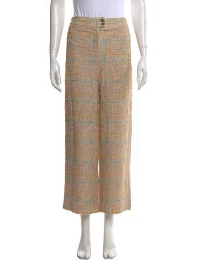 Pre-owned Chanel Vintage Wide Leg Pants In Neutral