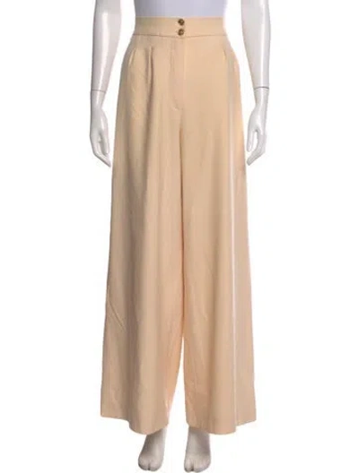 Pre-owned Chanel Vintage Wide Leg Pants In Neutral