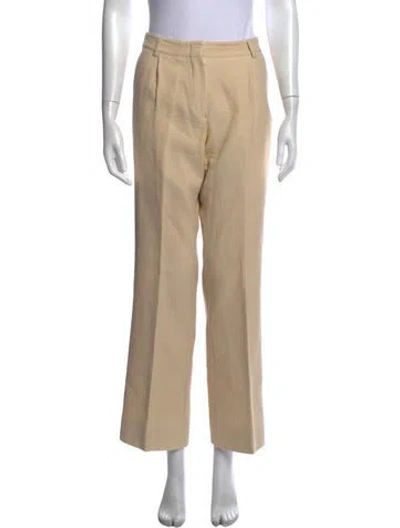 Pre-owned Chanel Vintage Wide Leg Pants In Neutral