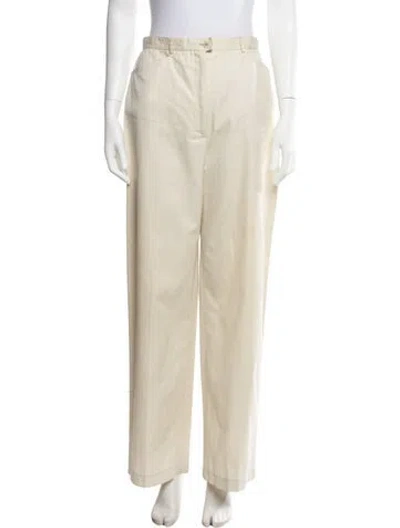 Pre-owned Chanel Vintage Wide Leg Pants In Neutrals