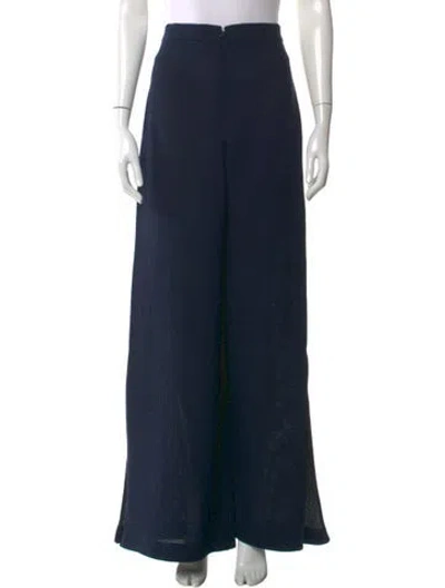 Pre-owned Chanel Vintage Wide Leg Pants W/ Tags In Blue