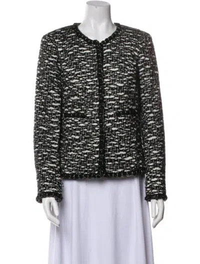 Pre-owned Chanel Vintage Wool Evening Jacket In Black