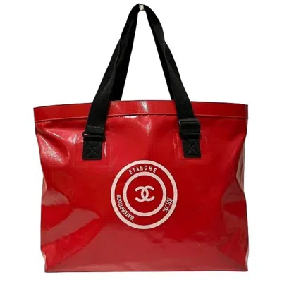 Pre-owned Chanel Vinyl Tote Bag () In Multi