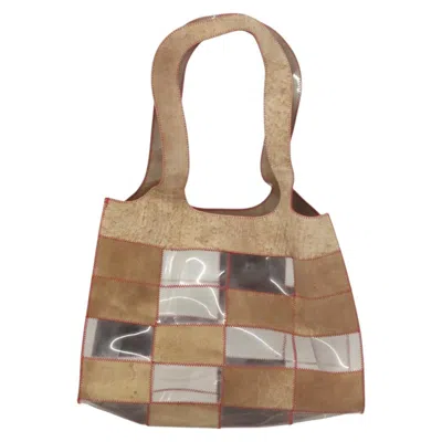 Pre-owned Chanel Vinyl Tote Bag () In Sand