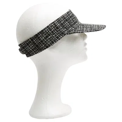 Pre-owned Chanel Visière Tu Black Tweed Reversible Visor Eyeshade Os