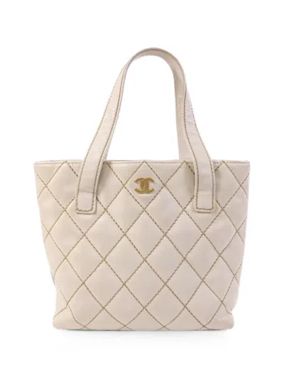 Chanel Vivian Interlocking-cc Tote Bag In Neutral