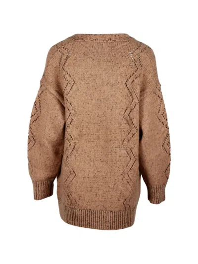 Pre-owned Chanel V-neck Cc Logo Cardigan In Brown