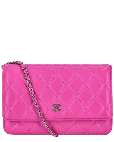 Chanel Wallet On Chain (authentic Pre-loved) In Pink
