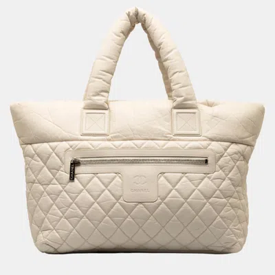 Pre-owned Chanel White Coco Cocoon Tote